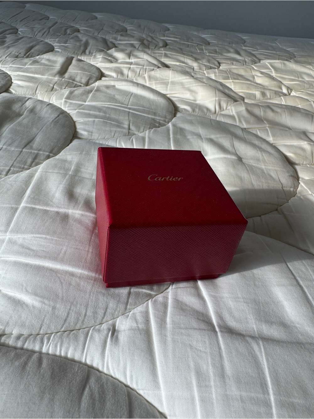 Cartier Red Jewelry Gift Box with Gold Logo